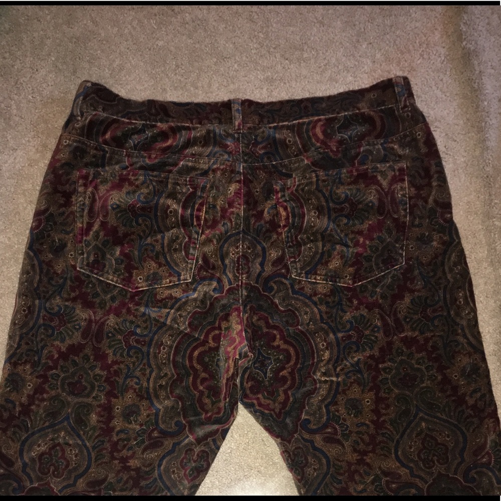 Ralph Lauren 90s Velvet Print Pants